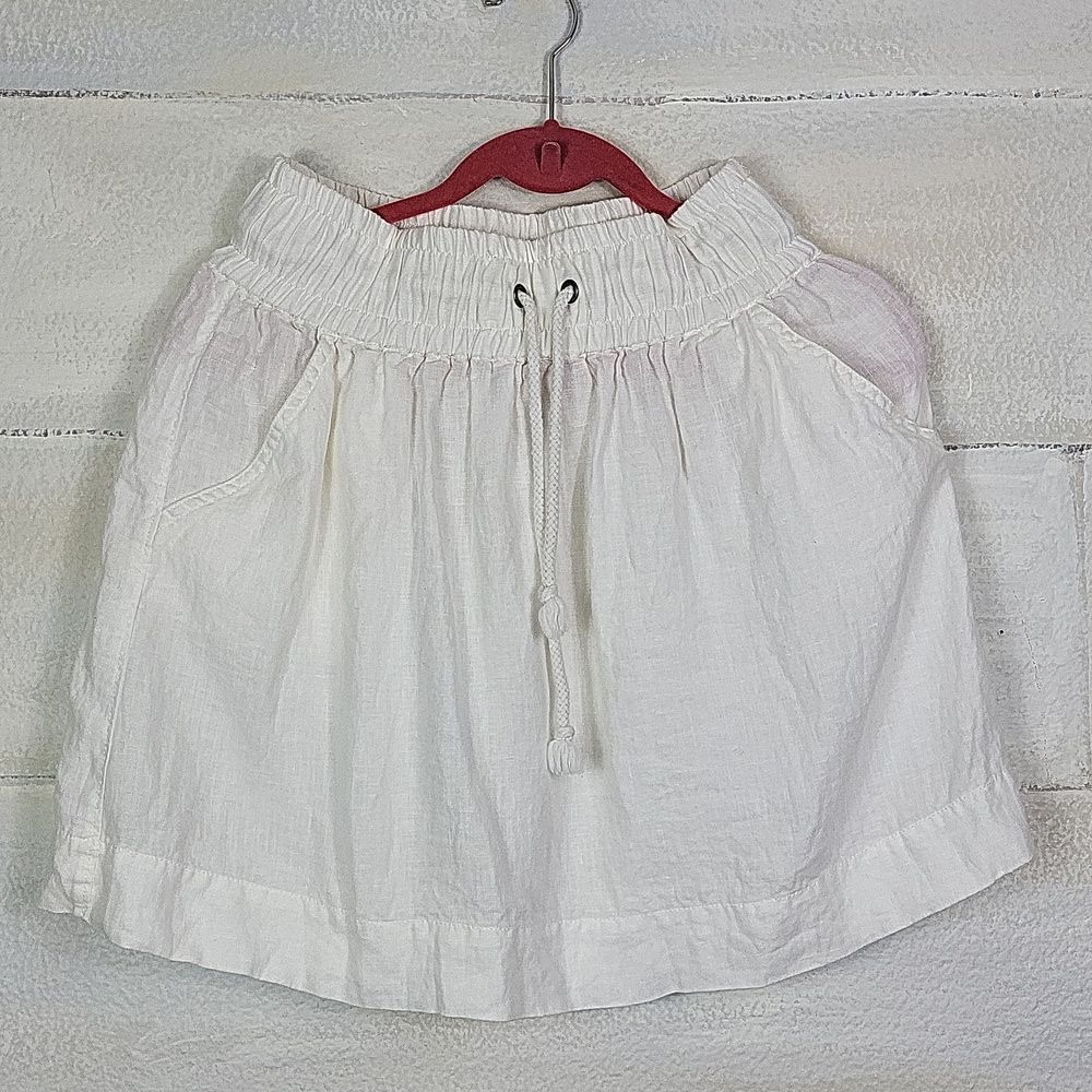London Jean‎ 100% linen white skirt. Size XS